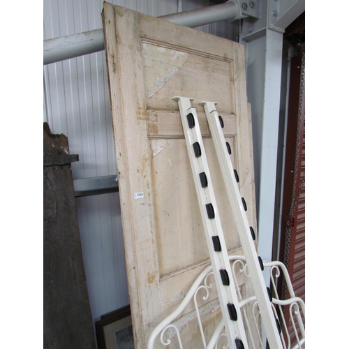 2326 - Two sections of 19th Century stripped pine panelling, 81 x 212cm