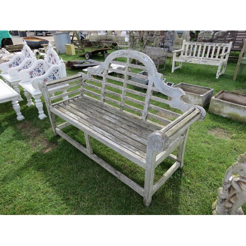 7353 - A hardwood Lutyens style garden bench  (R)  £150