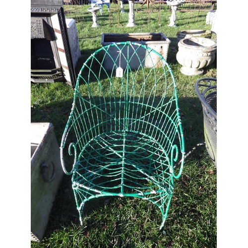 7187 - A Regency wirework garden chair  (R)  £150