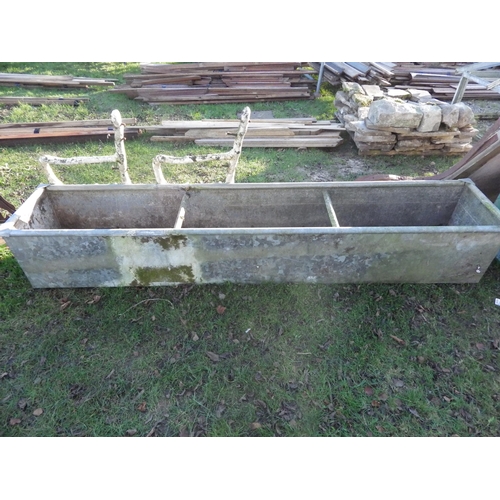 7201 - A long galvanised water tank, 97