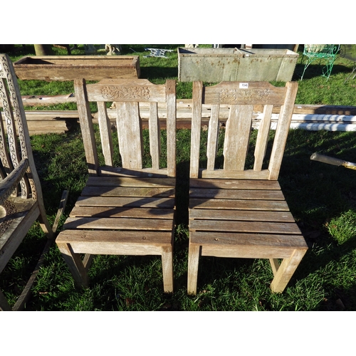 7245 - A pair of 'Bridgman' hardwood garden chairs  (E)  340-60