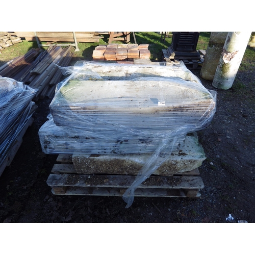 7268 - Six large reclaimed stone steps  (E)  £150-200