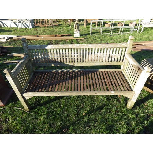 7275 - A 5ft hardwood Youngers & Son garden bench