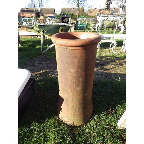 7296 - A terracotta chimney pot, 23