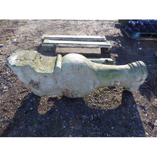 7333 - A stone baluster form plinth, 45