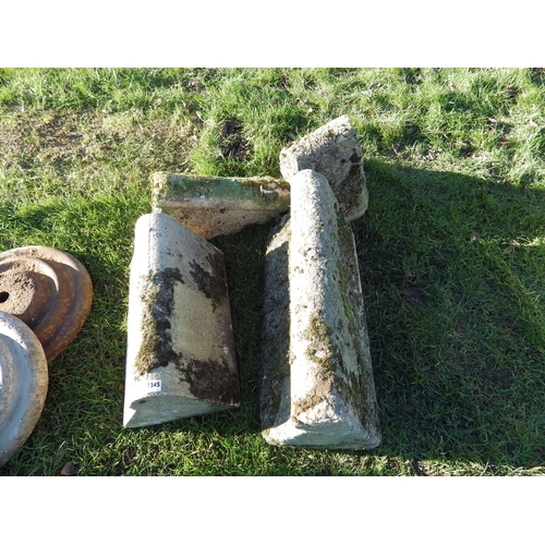 7345 - Four sections of reclaimed stone  (E)  £20-30