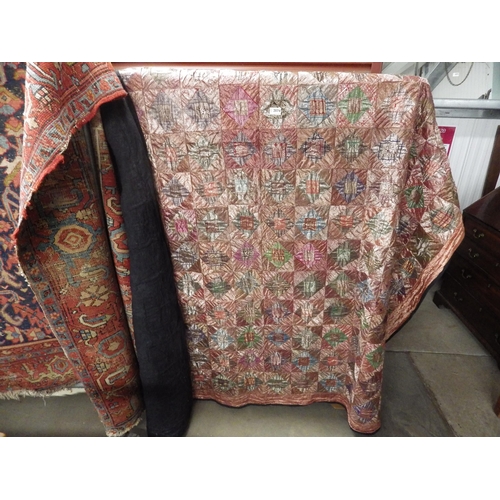 2074 - An Indian silk throw / wall hanging