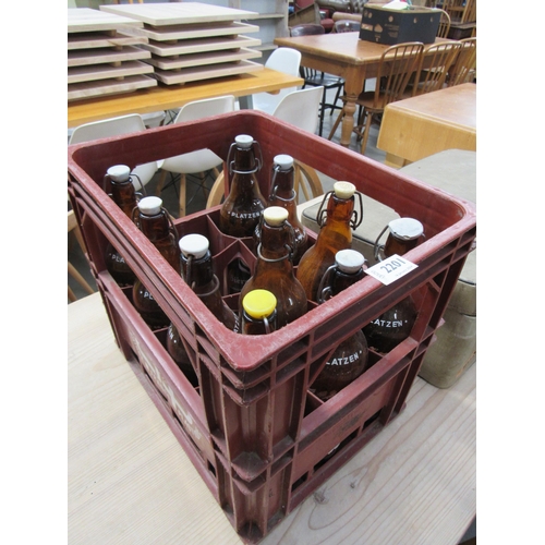 2201 - A crate containing 100cl Vintage Platzen Beiere Bock bottles   (E) £10-15