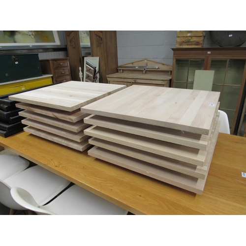 2215 - Ten beech 2' square table tops