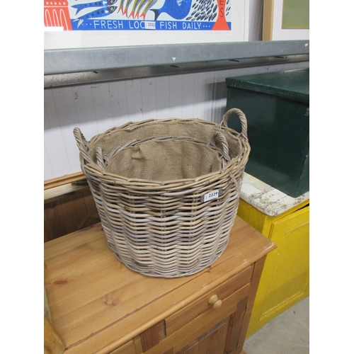 2229 - Two wicker log baskets   (R) £30