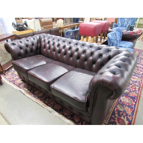 2348 - A three seater Chesterfield sofa