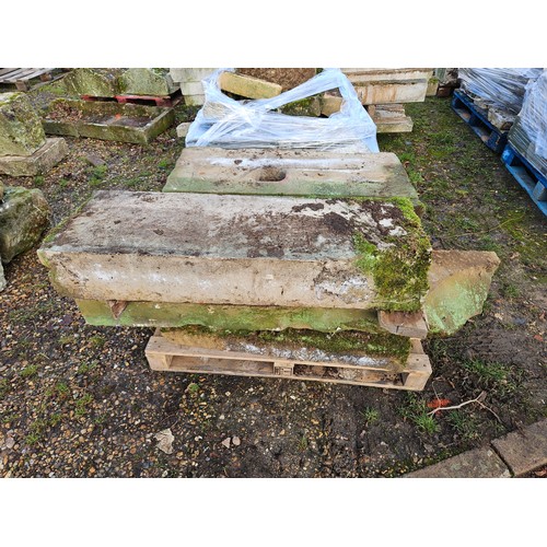 7366 - Six reclaimed stone steps  (E)  £100-150