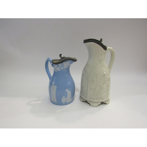 4112 - Two Victorian stoneware syrup jugs, marks to base  (R) £20