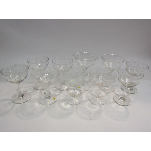 4185 - Ten Edwardian champagne glasses