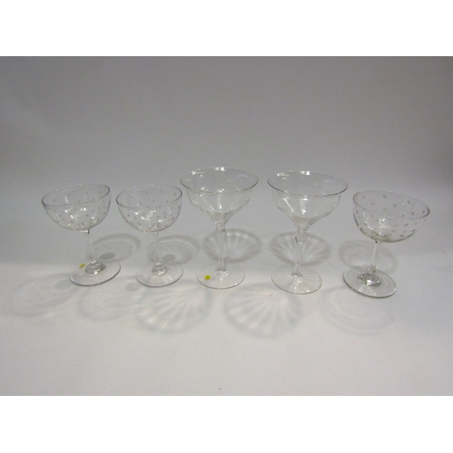 4185 - Ten Edwardian champagne glasses