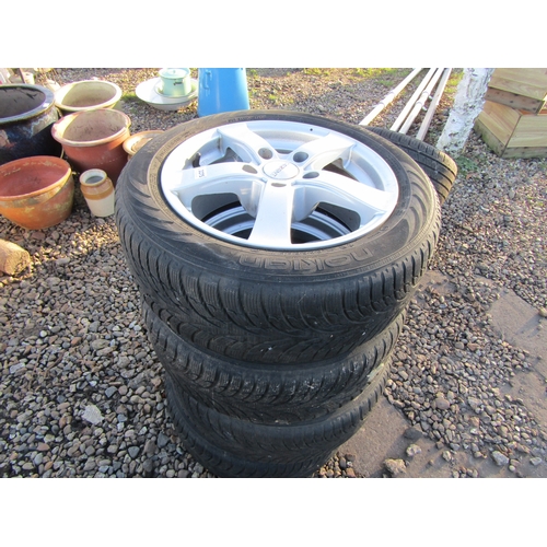 3275 - Four alloy wheels with four tyres 16