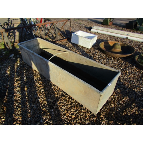 3298 - A galvanised trough approx 6'