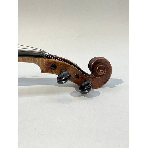 9032 - A 19th Century German violin, full size (4/4), two piece maple back, early restoration