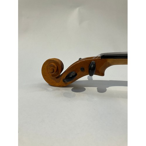 9045 - A 20th Century violin, no label, 59.5cm total length, within a Hill branded case