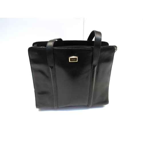 8007 - A Bally black leather shoulder bag with dust bag   (C)