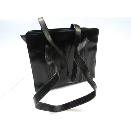 8007 - A Bally black leather shoulder bag with dust bag   (C)