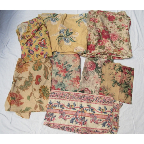 8031 - A quantity 1920's - 1950's cotton and linen florals