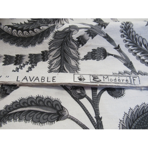 8050 - Early 20th Century black and white French toile de Jouy fabric made into a bedspread which is double... 