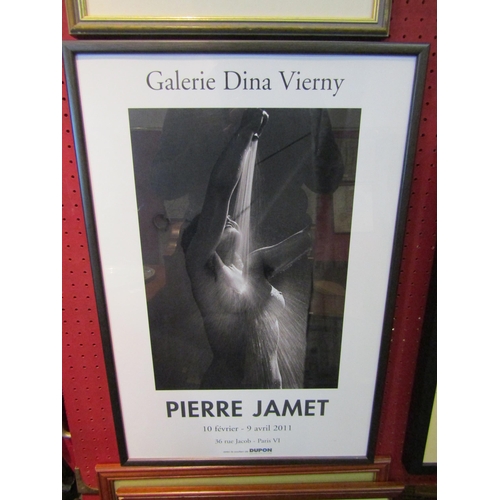 1066 - A framed and glazed exhibition poster for Pierre Jamet, 10th Feb-9th April 2011. 59.5cm x 39.5cm