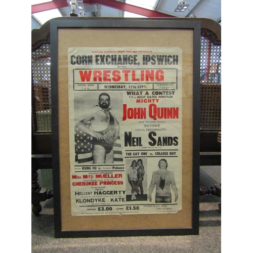 1116 - A Corn Exchange, Ipswich wrestling poster featuring 