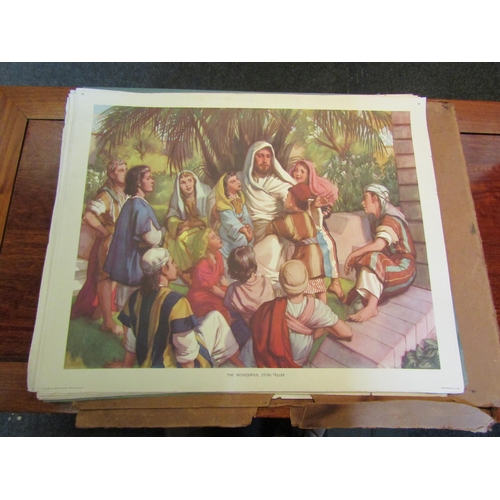 1154 - A collection of Enid Blyton bible pictures (New Testament) and a collection of John Turner religious... 