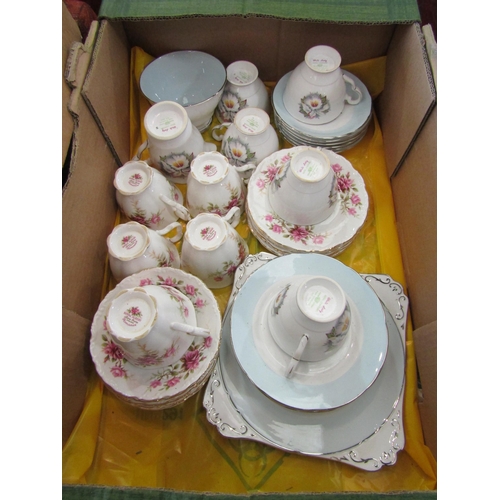 1159 - A box of ceramics including Royal Albert 