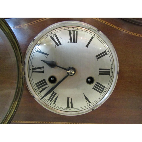 1211 - A walnut mantel clock and an Edwardian mantel clock