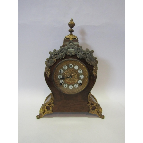 1219 - A William L Gilbert Clock Co. mantel clock with gilt dial and metal mounts