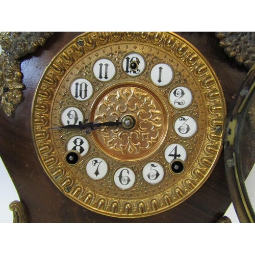 1219 - A William L Gilbert Clock Co. mantel clock with gilt dial and metal mounts