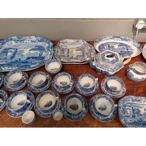 1054 - An extensive Spode Italian part dinner and tea service, comprising 19thc pieces and later to include... 