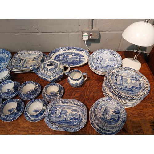 1054 - An extensive Spode Italian part dinner and tea service, comprising 19thc pieces and later to include... 