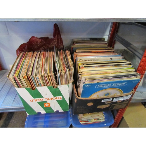 1235 - Two boxes of vinyl LP records including The Beach Boys, Ella Fitzgerald etc.