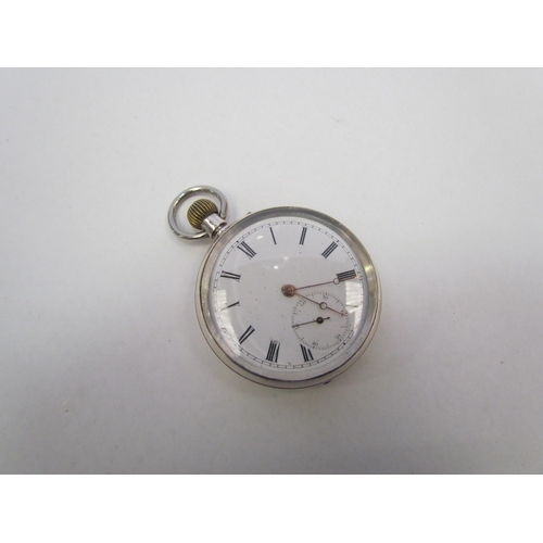 1328 - A silver open faced pocket watch