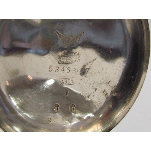 1328 - A silver open faced pocket watch