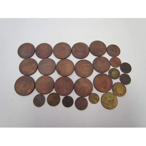 1343 - A collection of mainly 18th & 19th Century British trading tokens, all cleaned