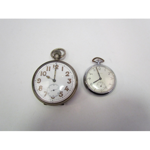 1367 - A Goliath white metal gents pocket watch and a later Kienzle example (2)    (R) £60