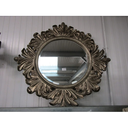 2174 - A modern circular wall mirror