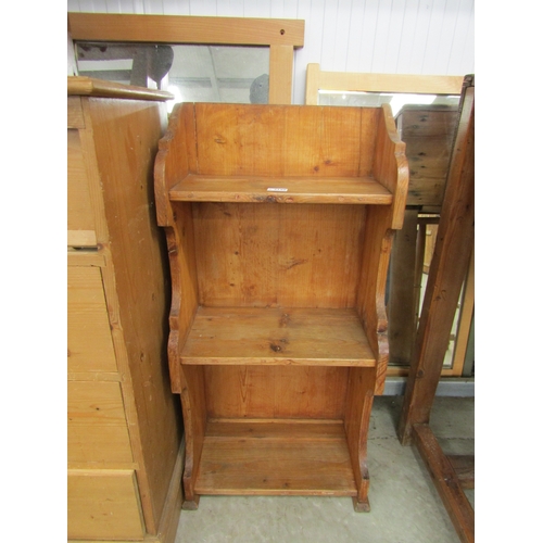 2199 - A pine three tier bookcase      (R) £15