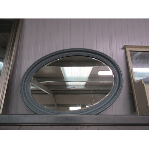 2201 - A painted oval mirror           (E) £5-10