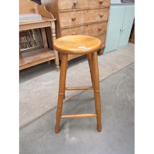 2204 - An ash stool      (R) £15