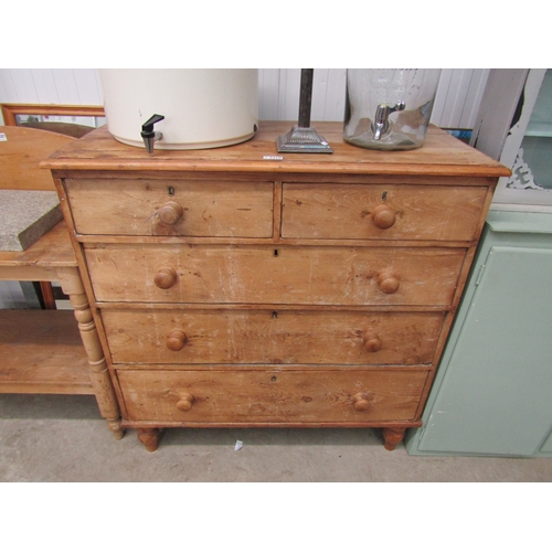 2210 - A Victorian pine two over three chest of drawers