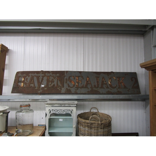 2212 - A large cast iron ships sign, 