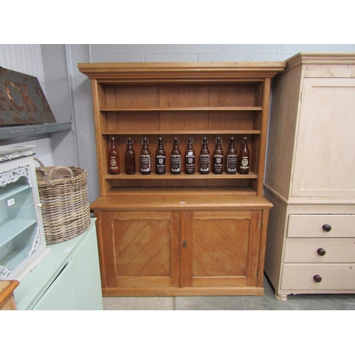 2216 - A Victorian pine full height Lancashire dresser 144 x 189cm tall