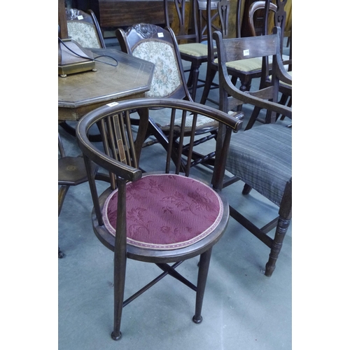 2147 - An Edwardian mahogany beech bedroom chair