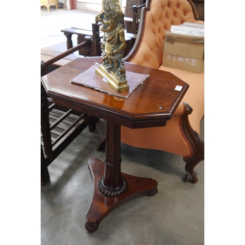 2150 - A William IV rosewood pedestal table stamped WILKINSON, LUDGATE HILL